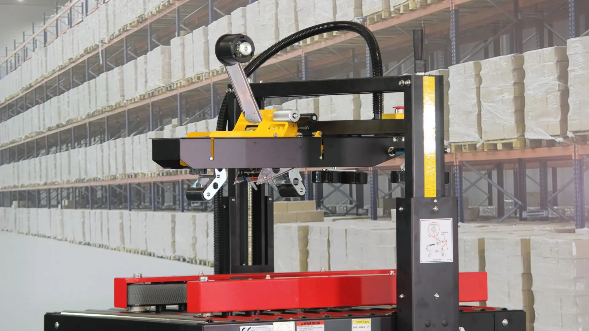 เครื่องปิดกล่องแบบสายพานระบบกึ่งอัตโนมัติ รุ่น CX2