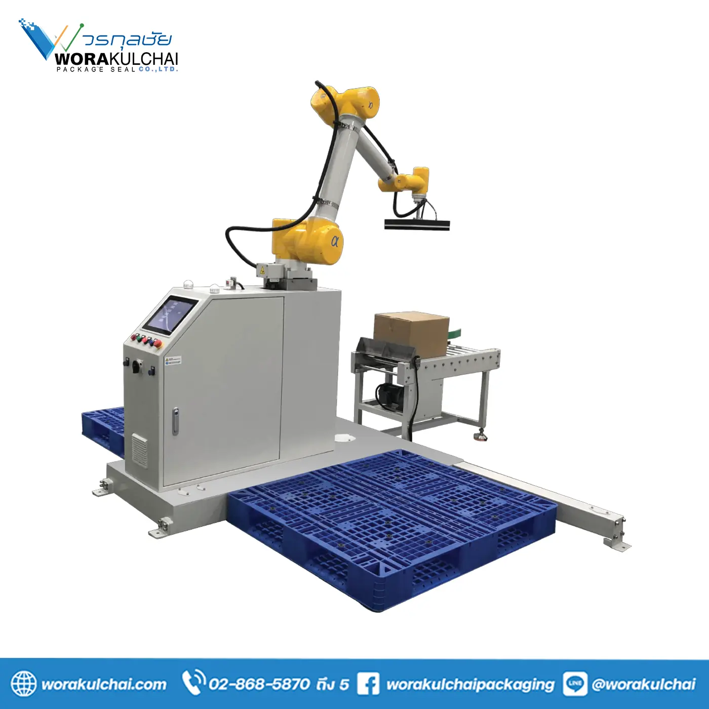 แขนหุ่นยนต์จัดเรียงพาเลทแบบอัตโนมัติ รุ่น APR-C20