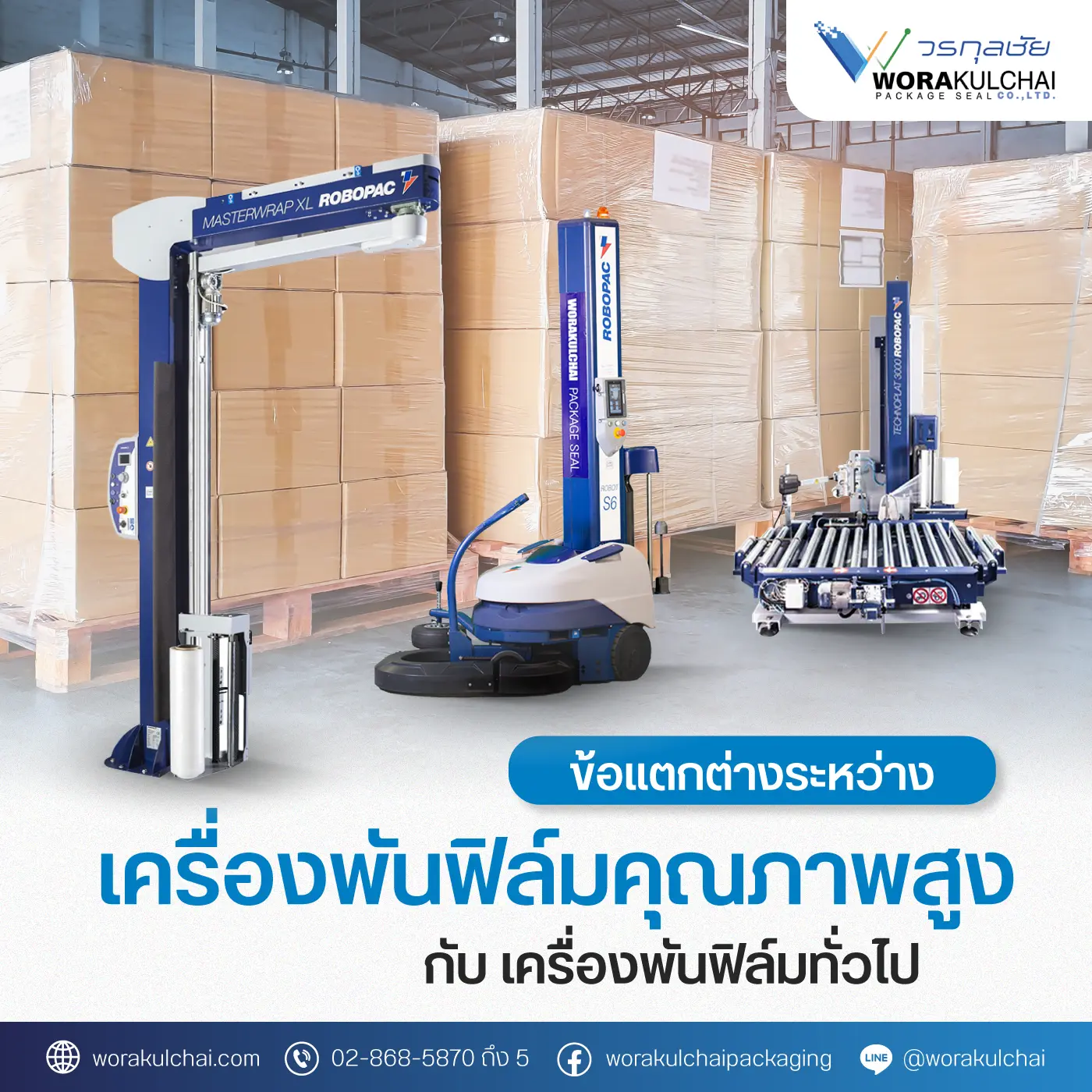 ข้อแตกต่างระหว่าง เครื่องพันฟิล์ม คุณภาพสูง กับ เครื่องพันฟิล์มทั่วไป